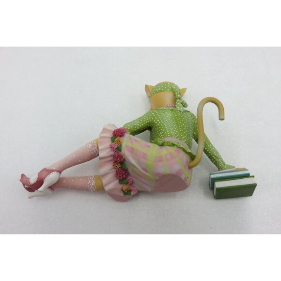 Margaret Le Van ALLEY CATS Daisy Philosopher with Books Figurine 7" Wide - Picture 2 of 10